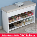 2 Tier Shoe Storage Stool Living Room Shoe Rack Simple Change Shoe Bench