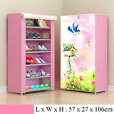 Simple Combination Shoe Cabinet Nonwoven Fabric Storage Shoes Rack Folding Dust-proof Shoe Closet Home Dorm Organizer for Shoes