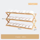 Foldable Shoe Rack 3/4/5/6 Layers Bamboo Shoe Cabinets Shelf Home Organizer Holder Shoes Storage Rack for Dormitory Doorway