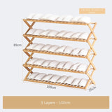 Foldable Shoe Rack 3/4/5/6 Layers Bamboo Shoe Cabinets Shelf Home Organizer Holder Shoes Storage Rack for Dormitory Doorway