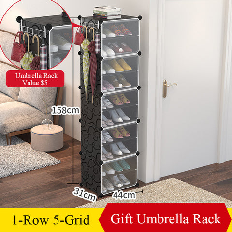 Multilayer Shoe Rack Organizers Fabric Dustproof Shoe Cabinet