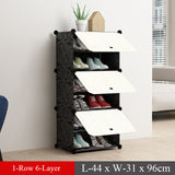 Fashoin Modular Shoe Cabinet Standing Dustproof Storage Closet Organizer Detachable Home Organizer Holder Shoe Rack with Door