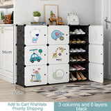 Plastic Assembled Shoe Cabinet Multilayer Dustproof Shoe Rack Large Capacity Shoes Storage